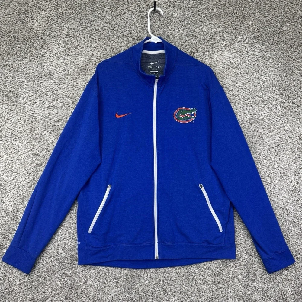 Florida Gators Sweatshirt Men's XL Blue Nike Quarter‎ Zip Pullover Embroidered